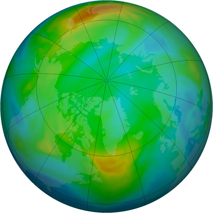 Arctic ozone map for 29 November 2006